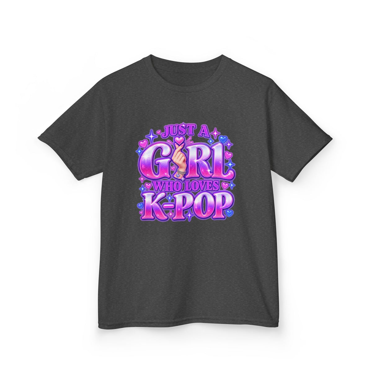 Kids T‑Shirt — "Just a Girl Who Loves K‑Pop" Cute K‑Pop Fan Tee