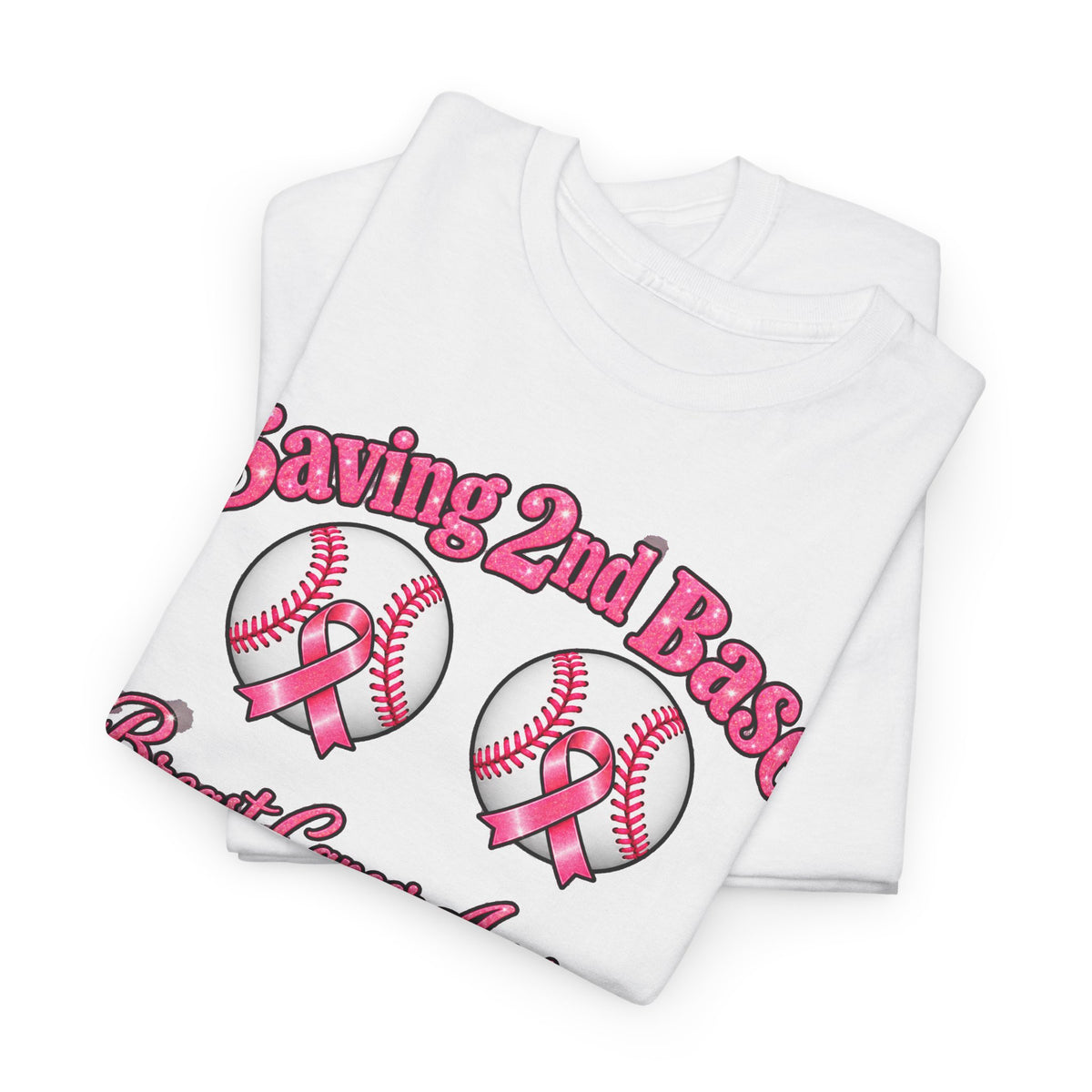 Saving 2nd Base Breast Cancer Awareness T-Shirt