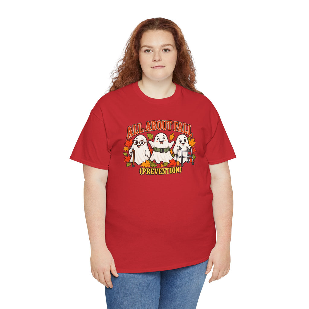 All About Fall (Prevention) Ghost Tee — Cute Halloween Autumn T-Shirt