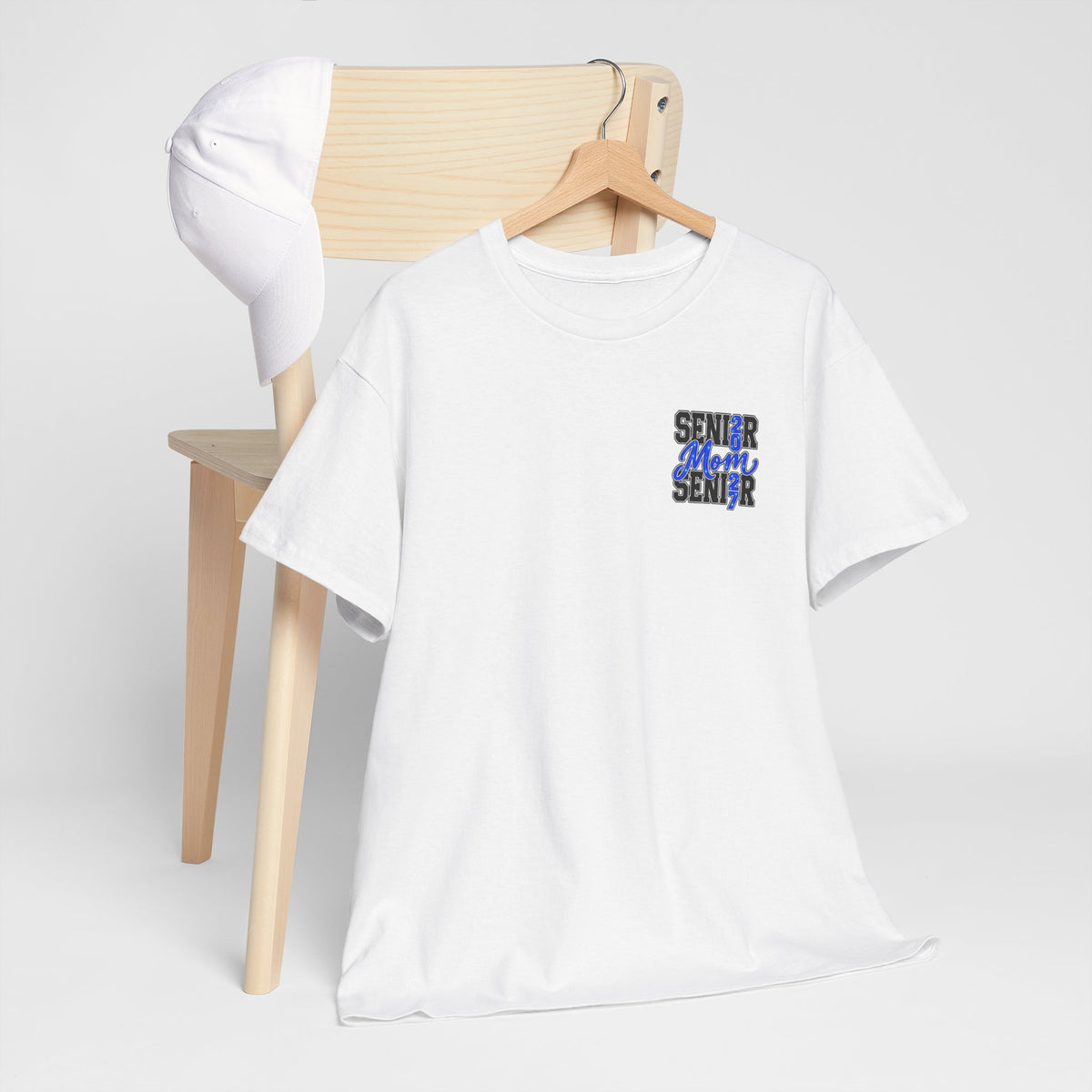 Senior Mom 2027 T-Shirt — Back Print Proud Senior Parent Tee