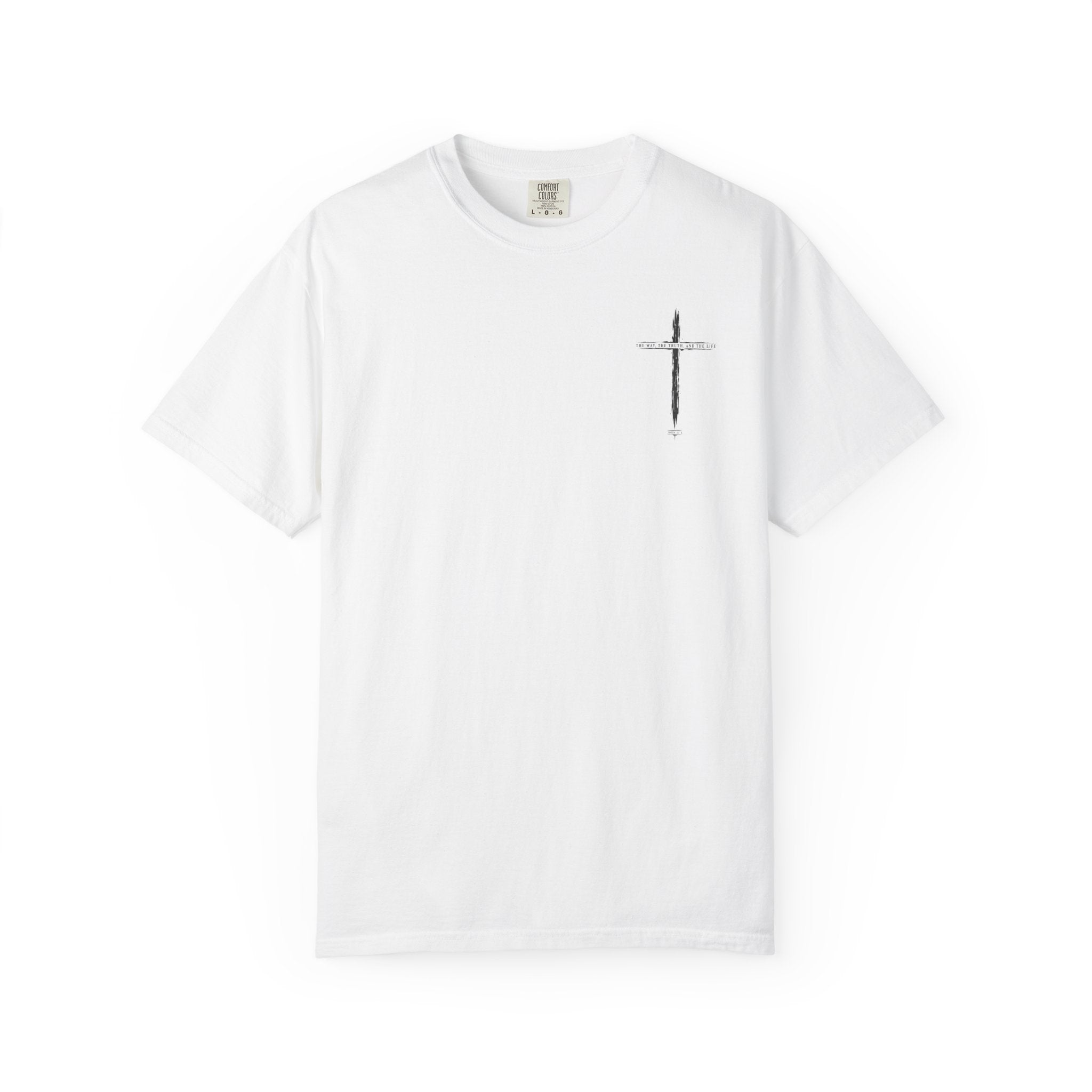 Christian Cross T-Shirt — 'The Way, The Truth, The Life' Religious Tee