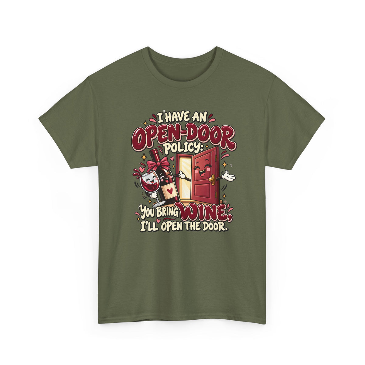 Open-Door Policy Wine Lover T-Shirt