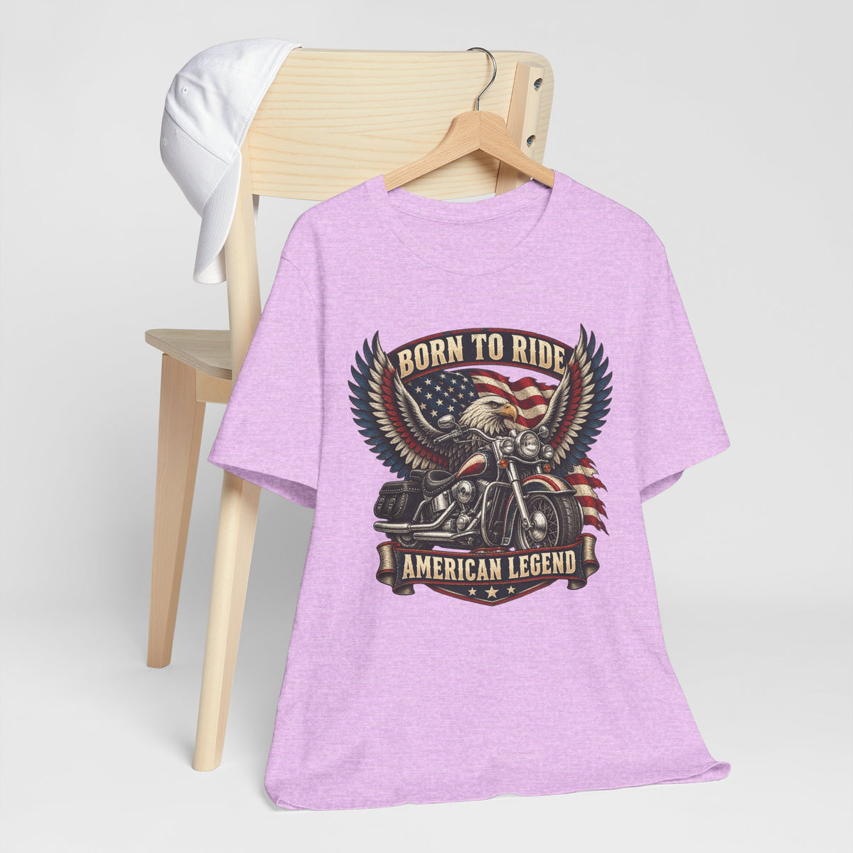Born to Ride Eagle Motorcycle Tee — American Legend Patriotic T-Shirt