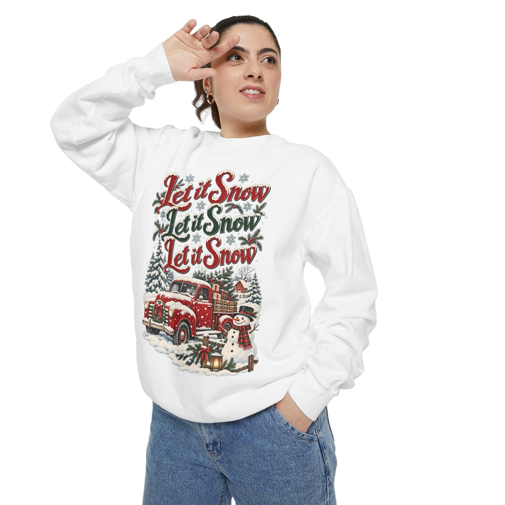 Let It Snow Vintage Truck Sweatshirt