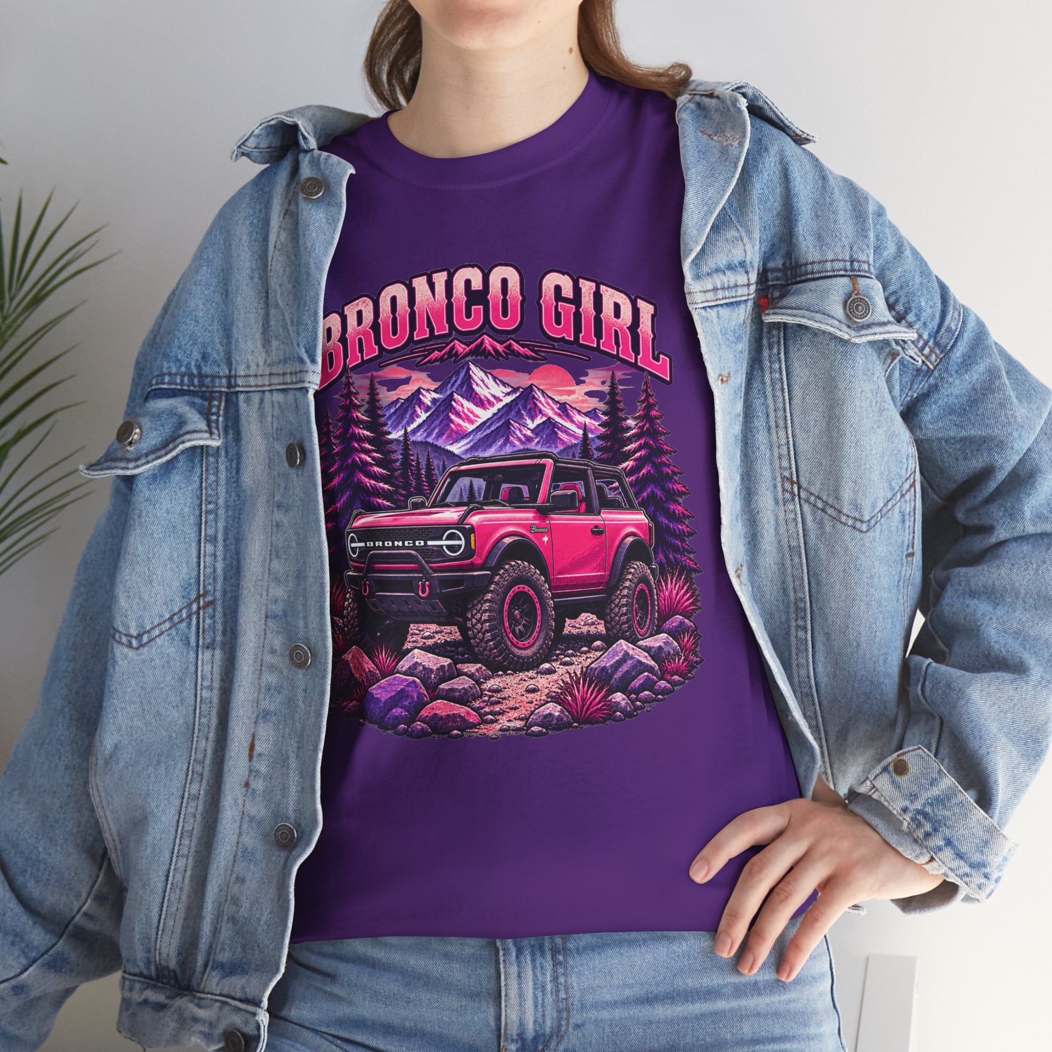 Bronco Girl T-Shirt – Pink Off-Road Truck Graphic Tee