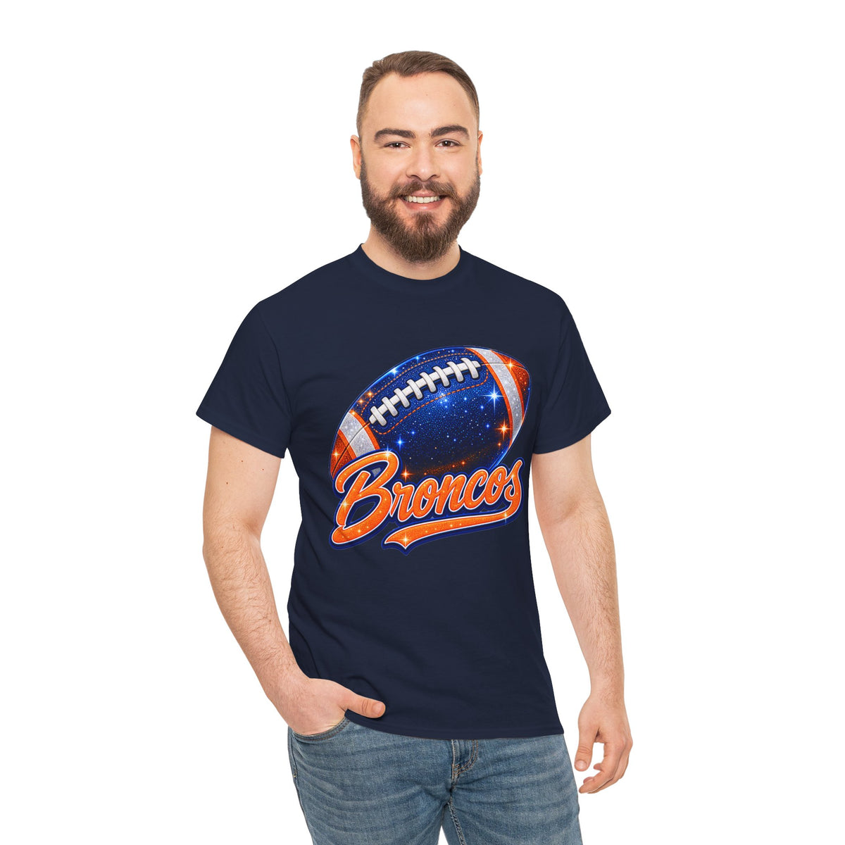Broncos Football T-Shirt — Galaxy Football Graphic Tee