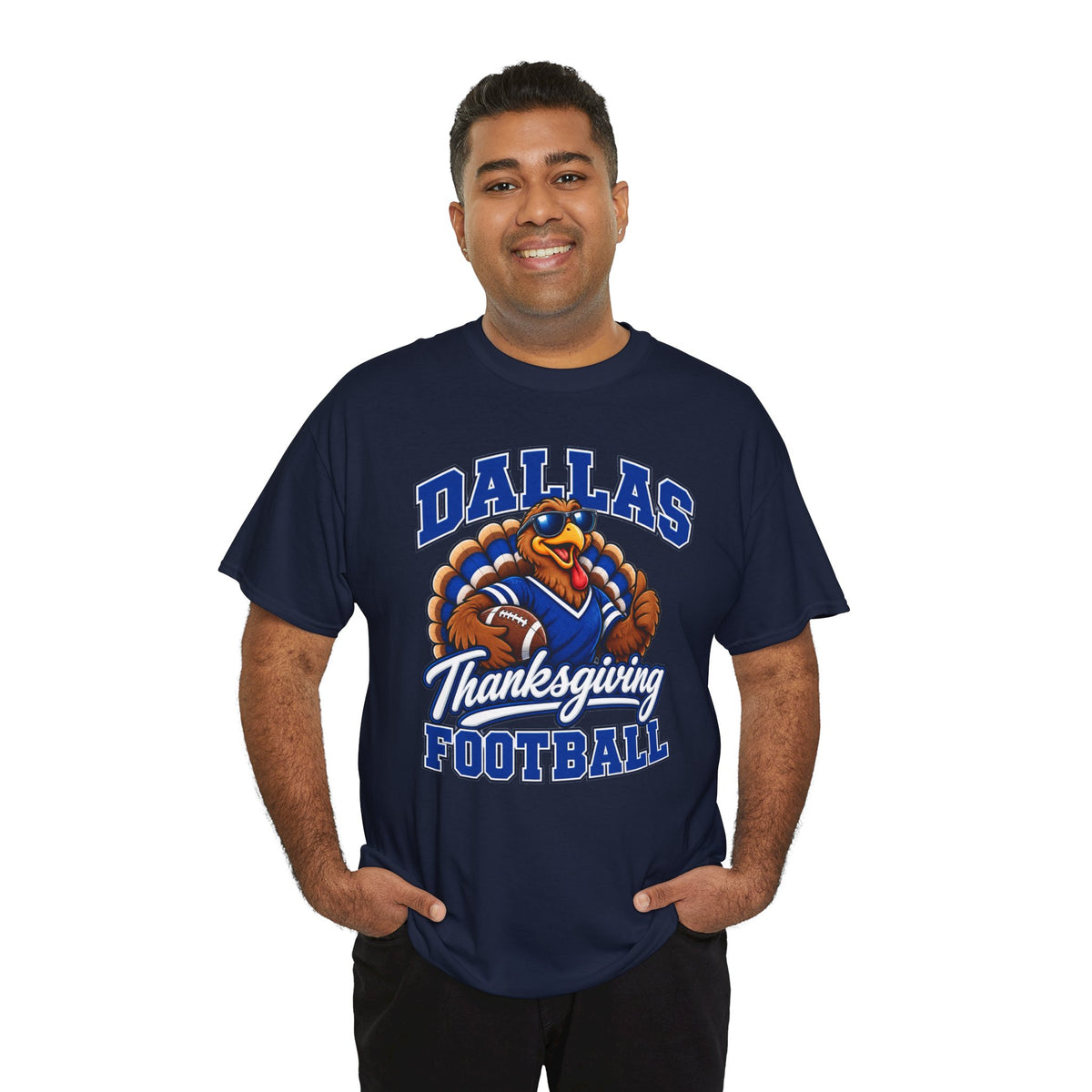 Dallas Thanksgiving Football T-Shirt — Turkey Mascot Game Day Tee