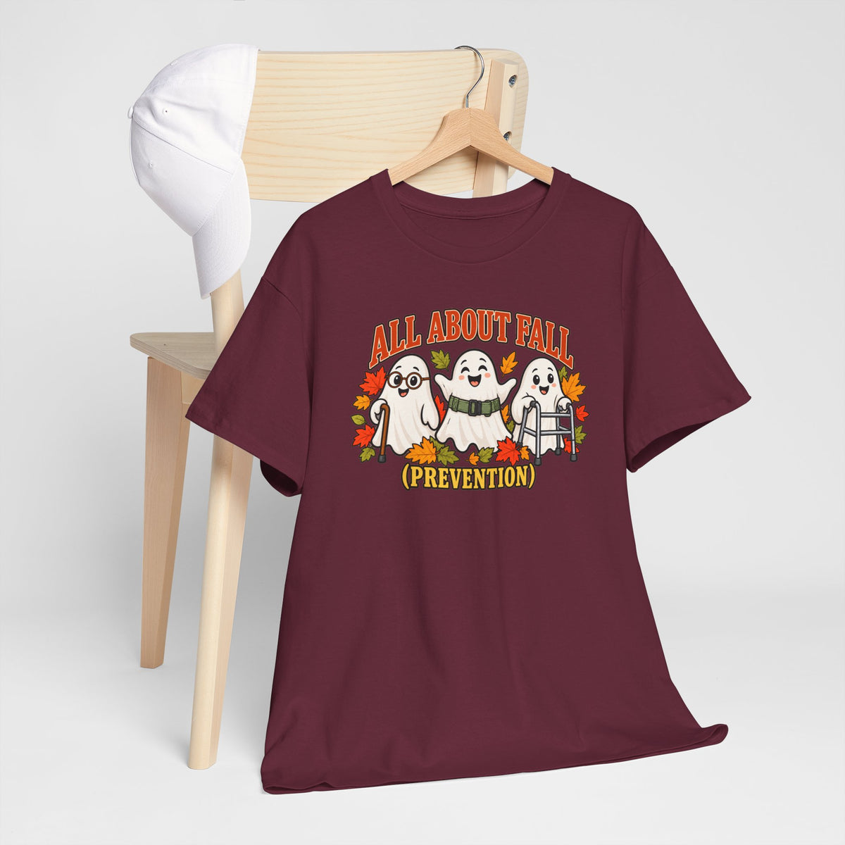 All About Fall (Prevention) Ghost Tee — Cute Halloween Autumn T-Shirt