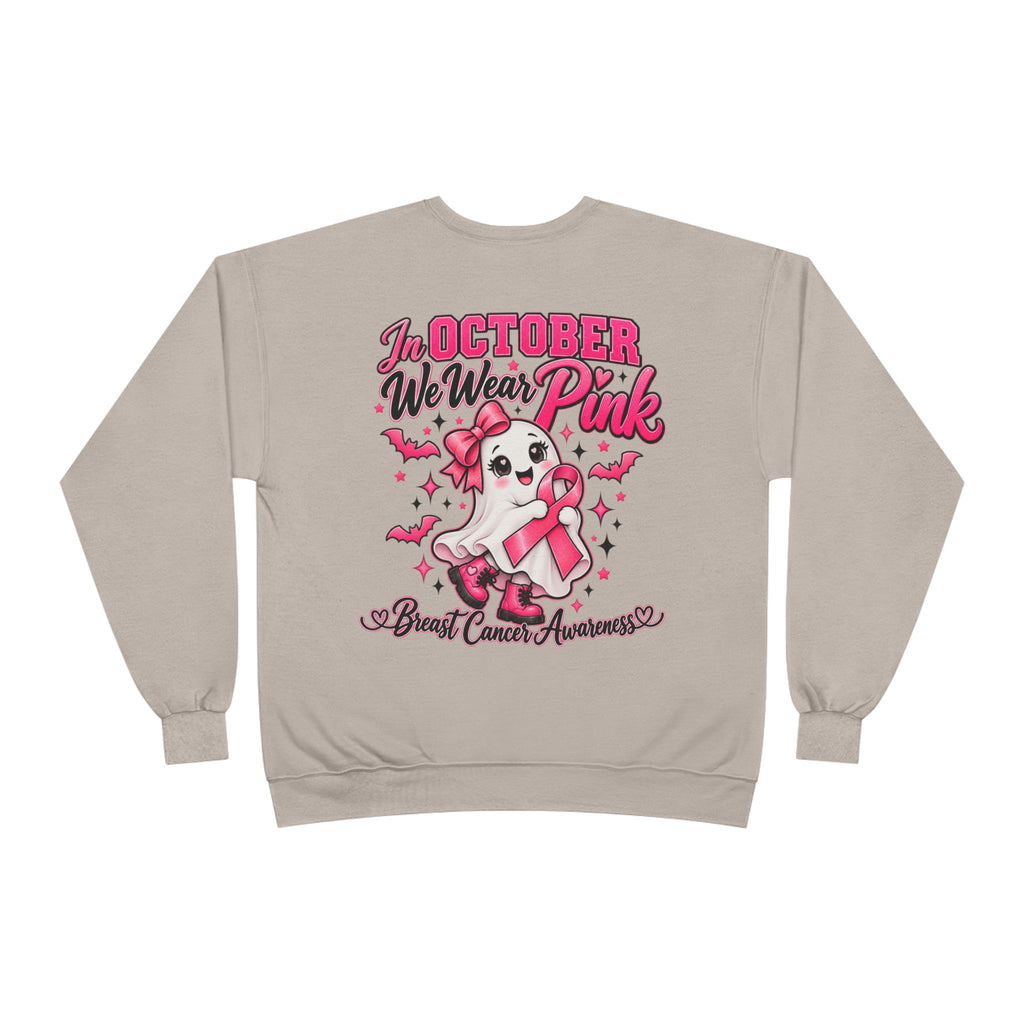 Breast Cancer Awareness Crewneck Sweatshirt – "In October We Wear Pink"