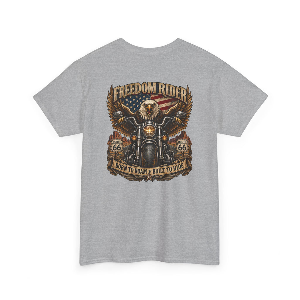 Freedom Rider Motorcycle T‑Shirt — Born to Roam Vintage Biker Tee