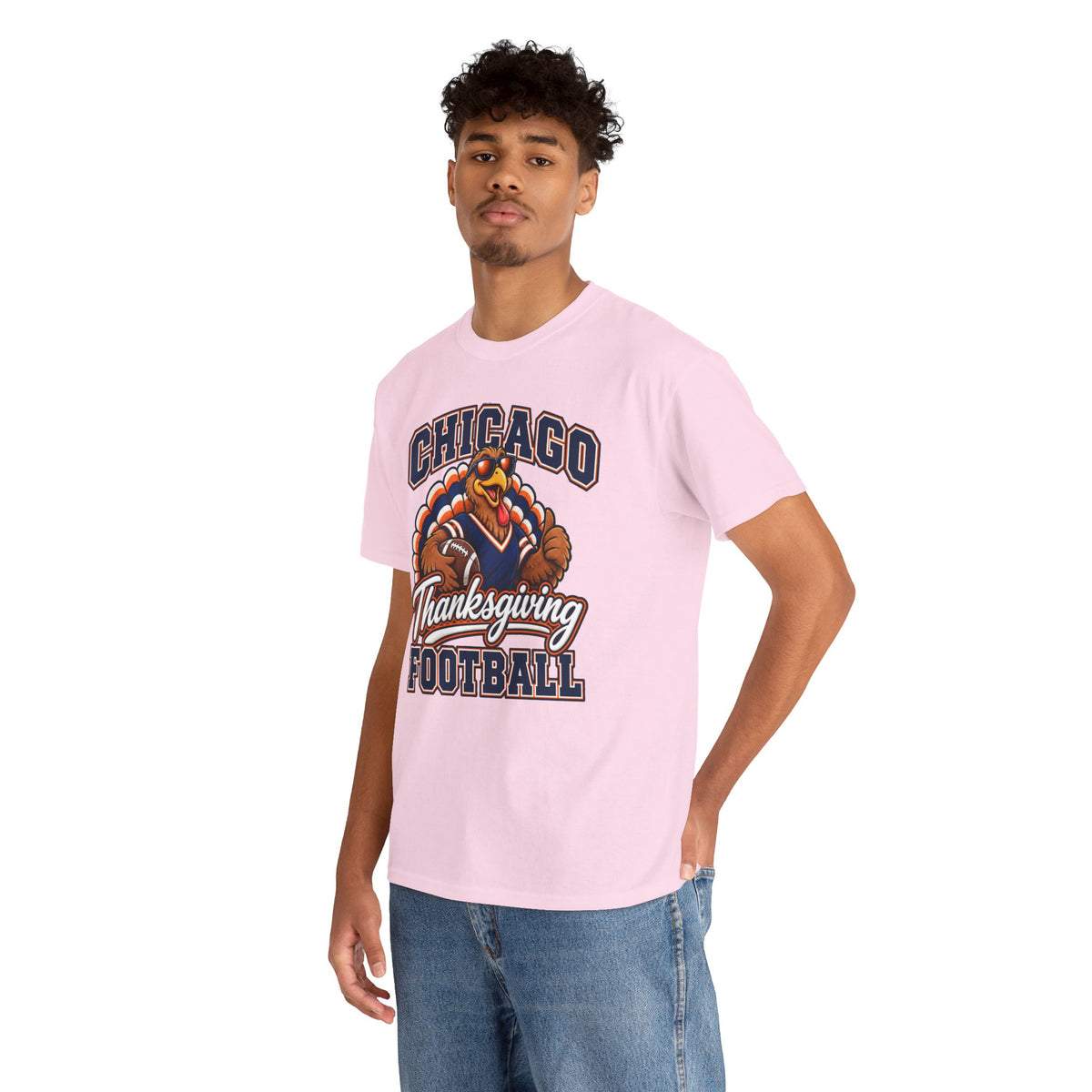 Chicago Thanksgiving Football T-Shirt — Turkey Mascot Game Day Tee