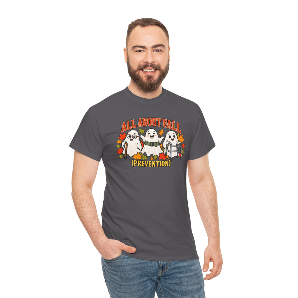 All About Fall (Prevention) Ghost Tee — Cute Halloween Autumn T-Shirt