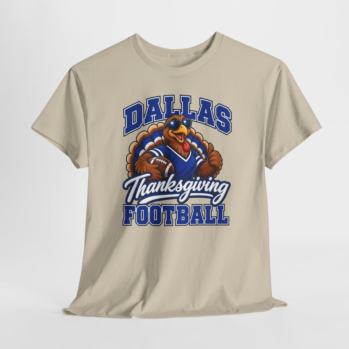 Dallas Thanksgiving Football T-Shirt — Turkey Mascot Game Day Tee