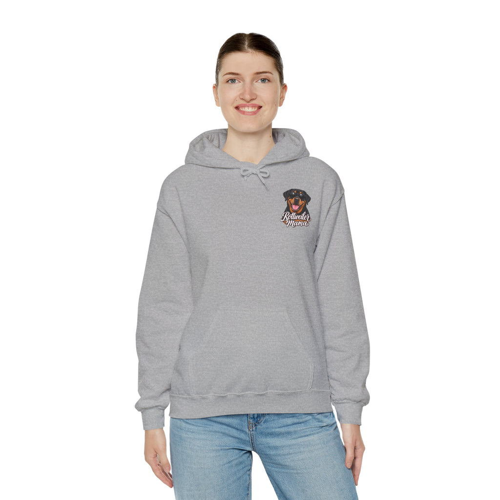 Rottweiler Mama Hoodie — Cute Rottie Portrait Pullover for Dog Moms