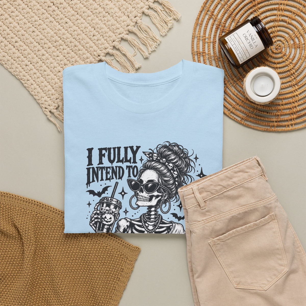 Haunted List Tee — "I Fully Intend to Haunt People When I Die" Graphic T-Shirt