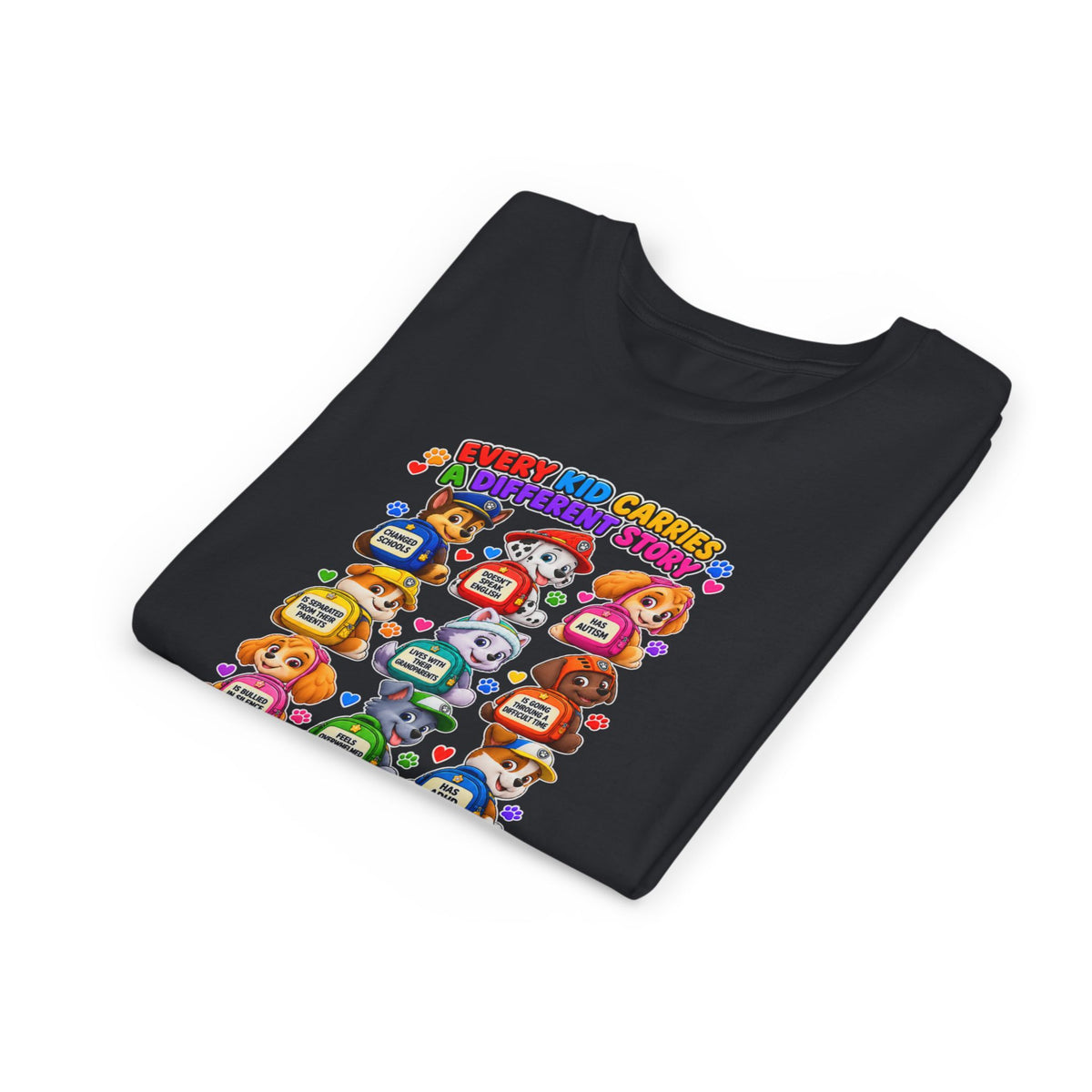 Be Kind Youth Short Sleeve Tee – Colorful Cartoon Character Shirt