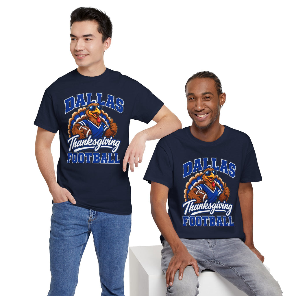 Dallas Thanksgiving Football T-Shirt — Turkey Mascot Game Day Tee