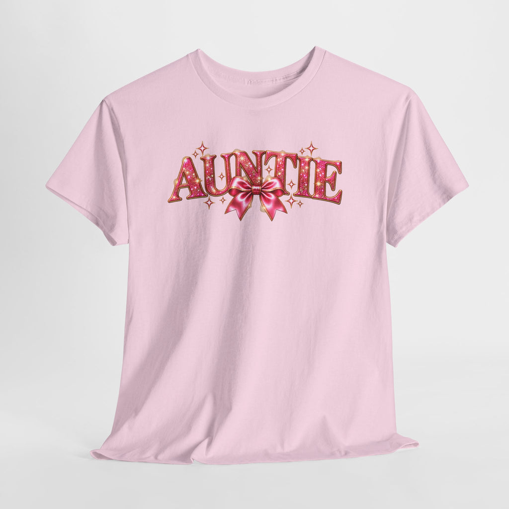 Auntie Graphic T-Shirt | Pink Bow Design