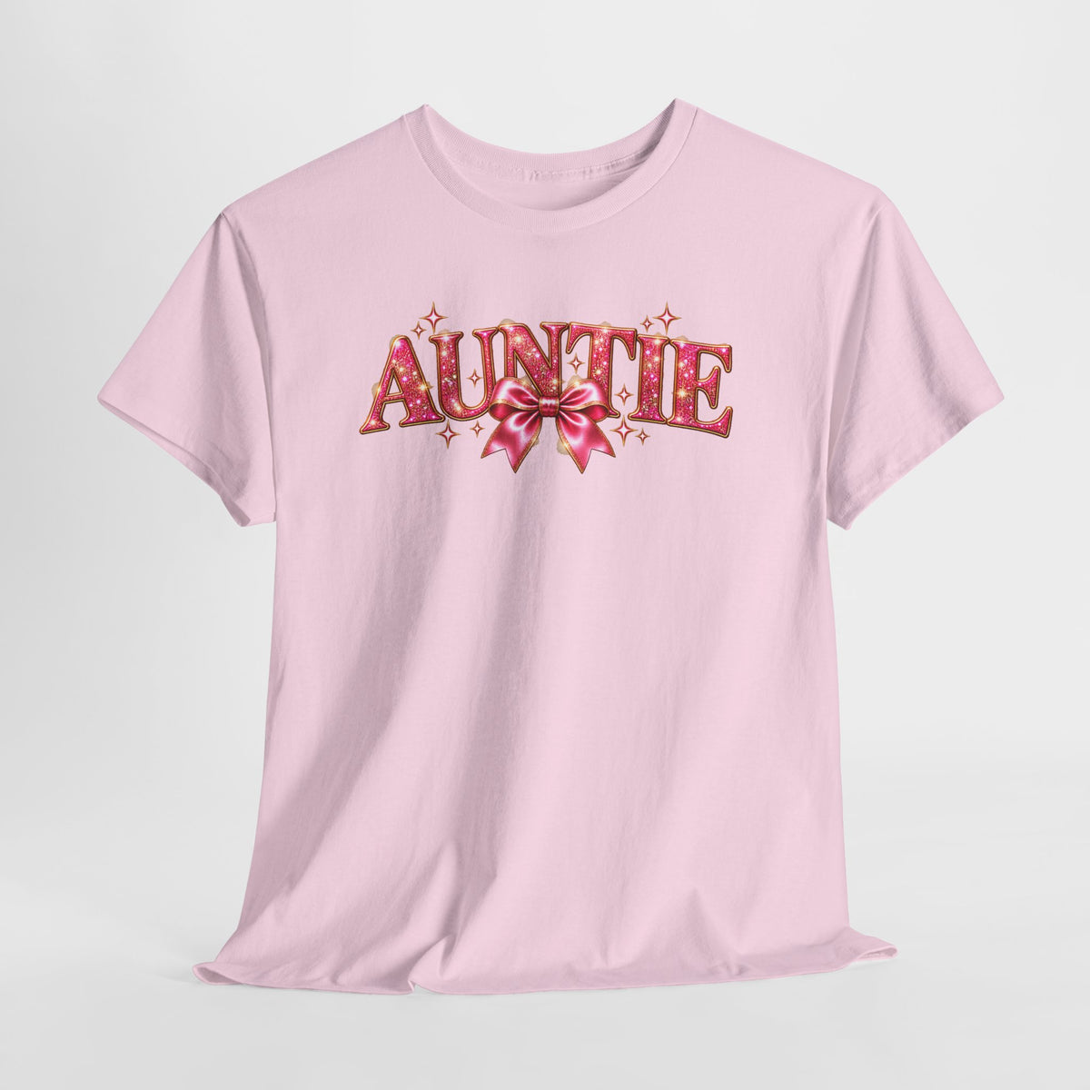 Auntie Graphic T-Shirt | Pink Bow Design