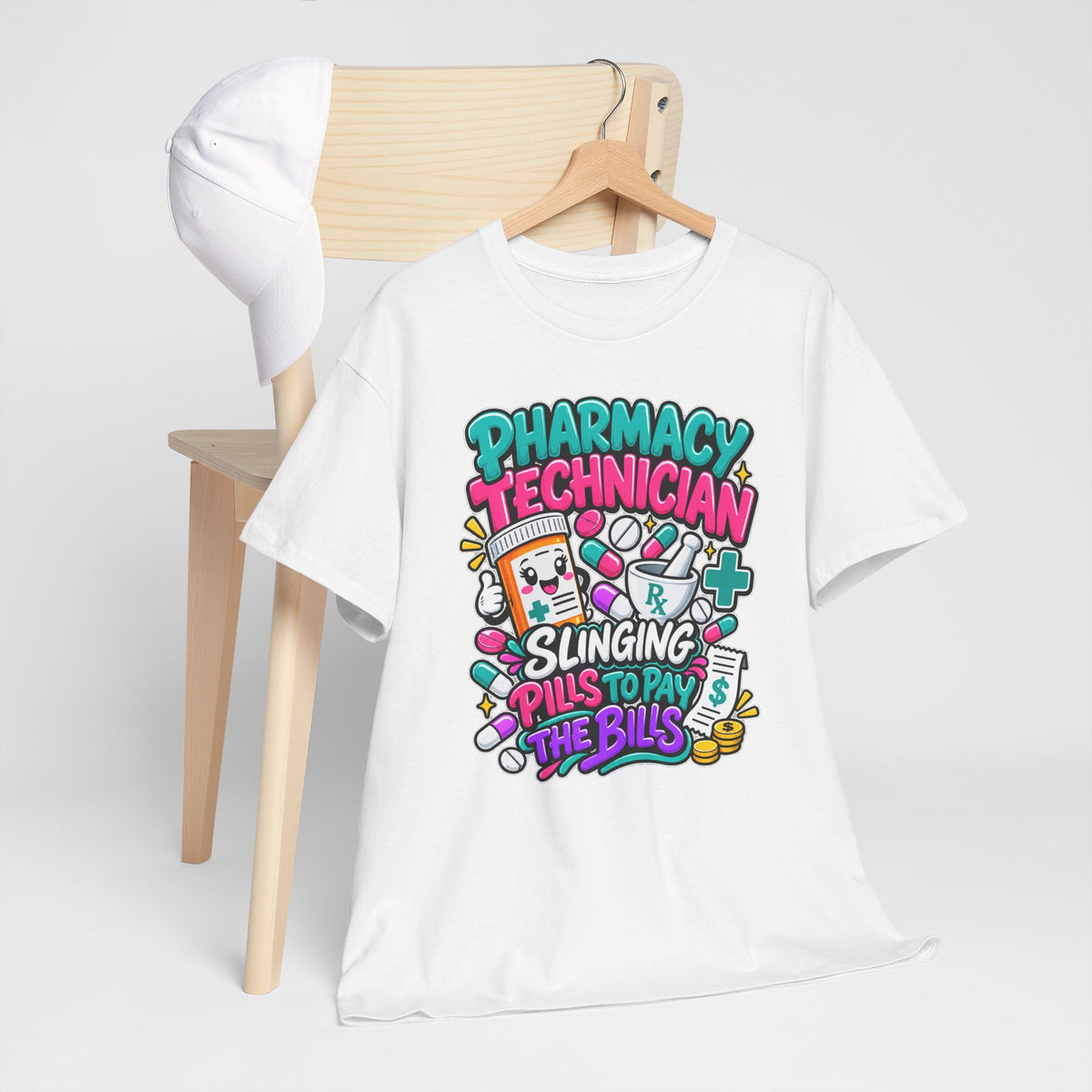 Pharmacy Technician T‑Shirt — "Slinging Pills to Pay the Bills" Graphic Tee