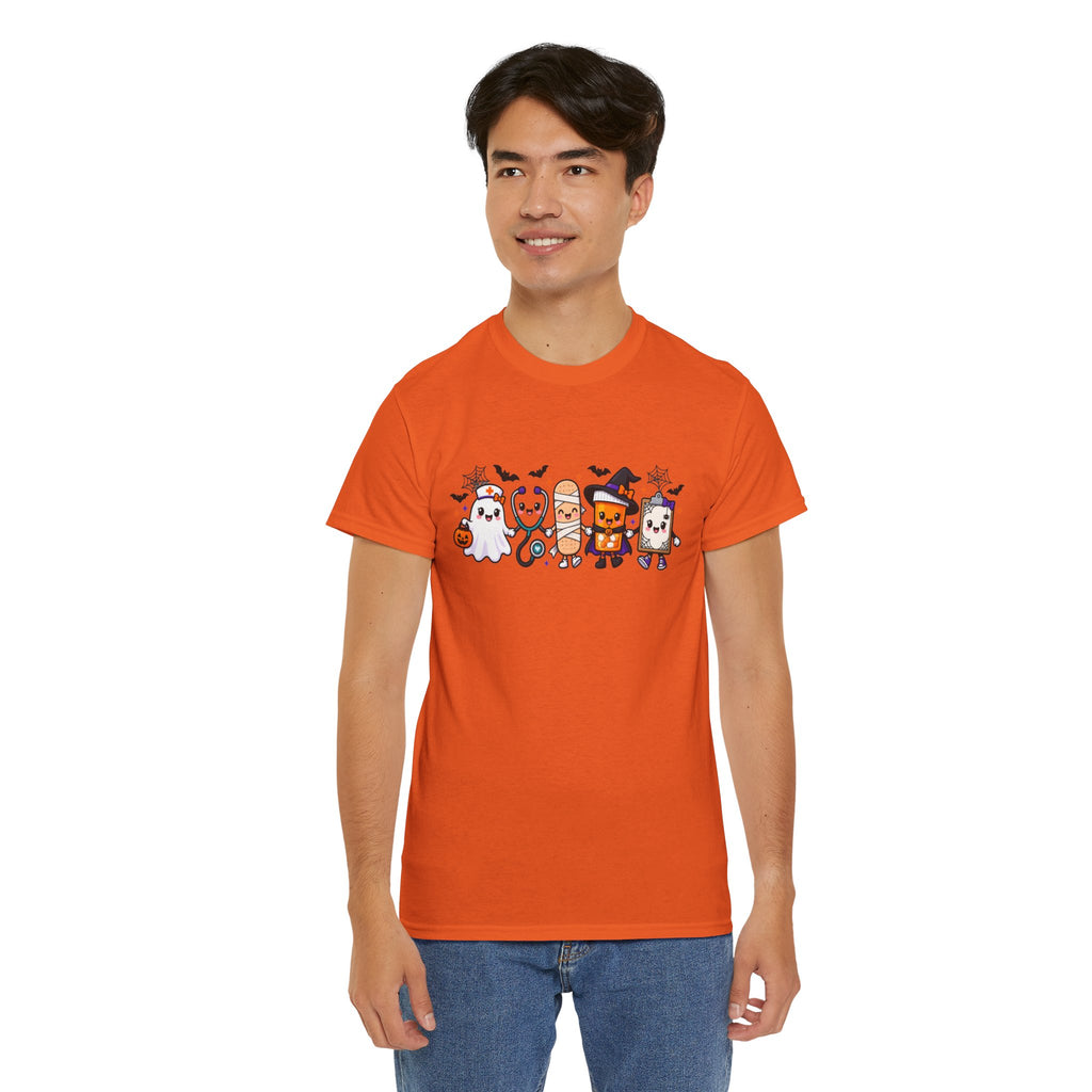 Halloween Candy Characters Tee — Cute Trick-or-Treat Ghosts & Candy Corn Shirt