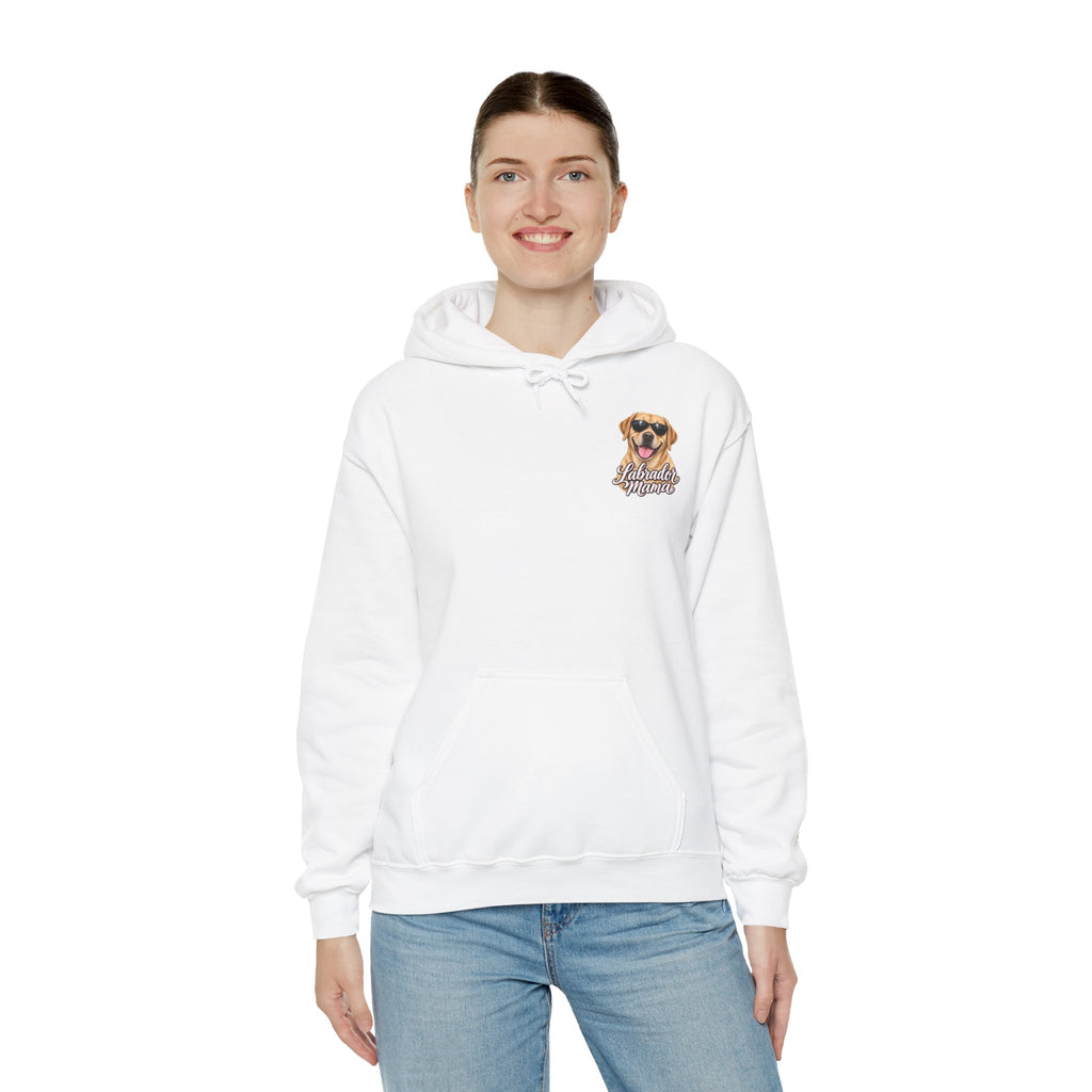 Labrador Mama Hoodie — Dog Mom Sweatshirt with Cute Sunglasses Lab Design
