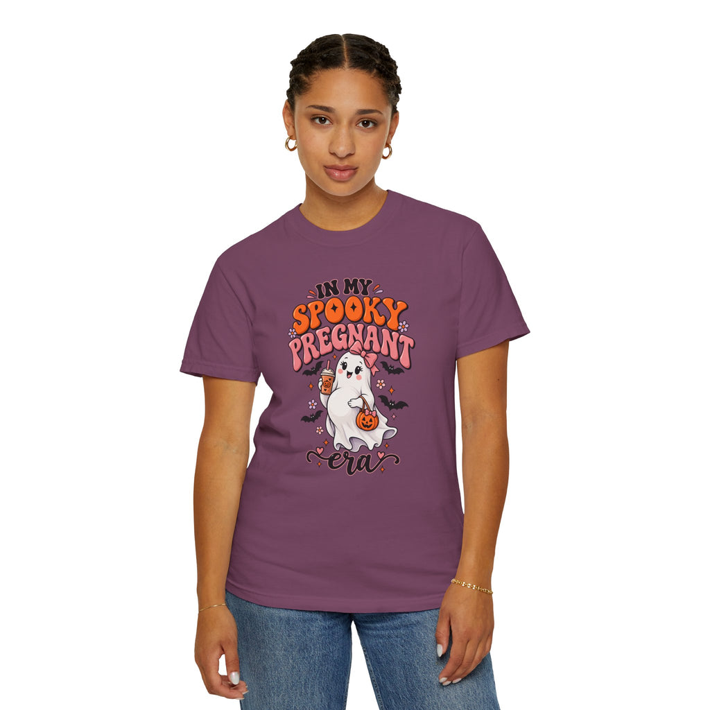 Pregnant Halloween T-Shirt — "In My Spooky Pregnant Era" Cute Ghost Maternity Tee