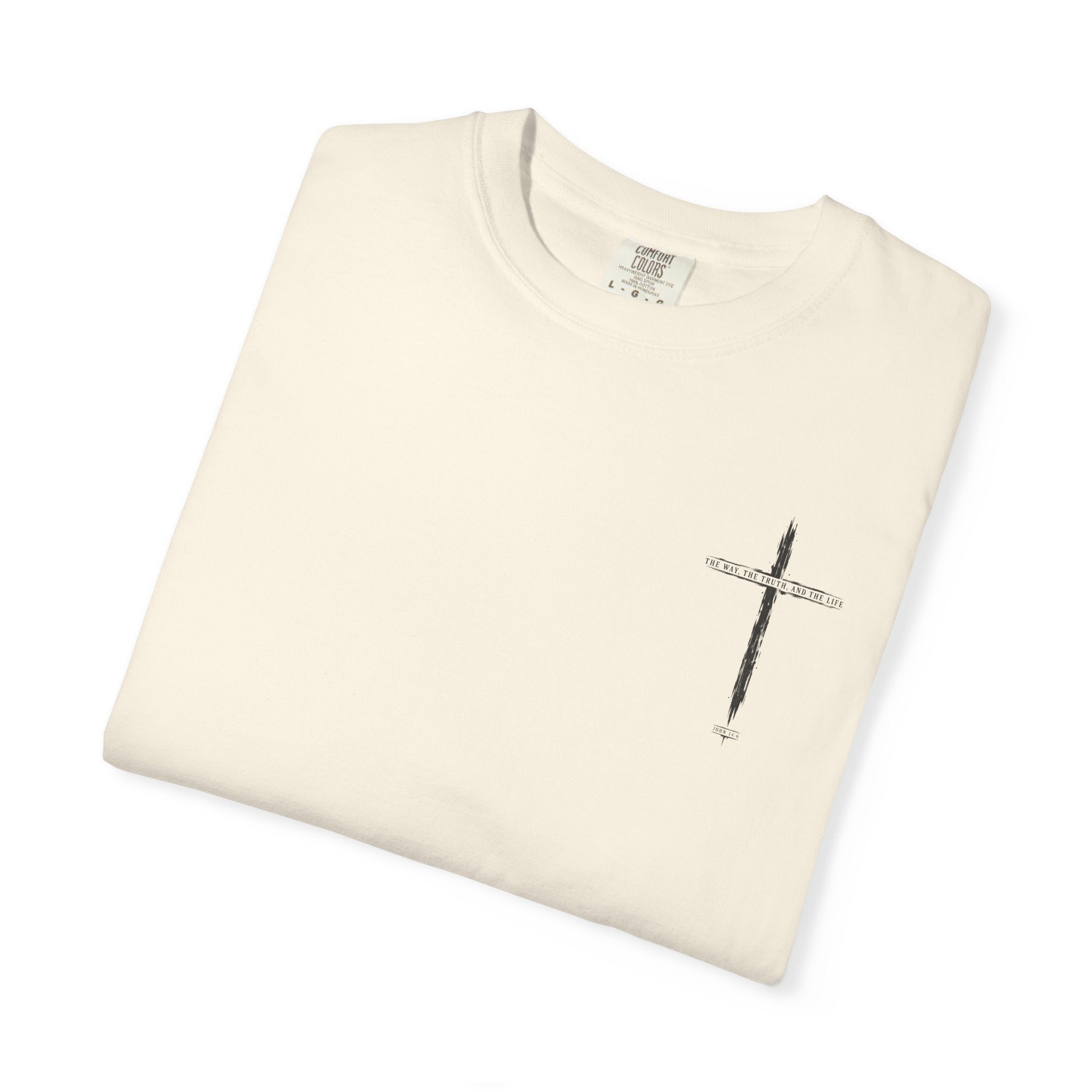 Christian Cross T-Shirt — 'The Way, The Truth, The Life' Religious Tee