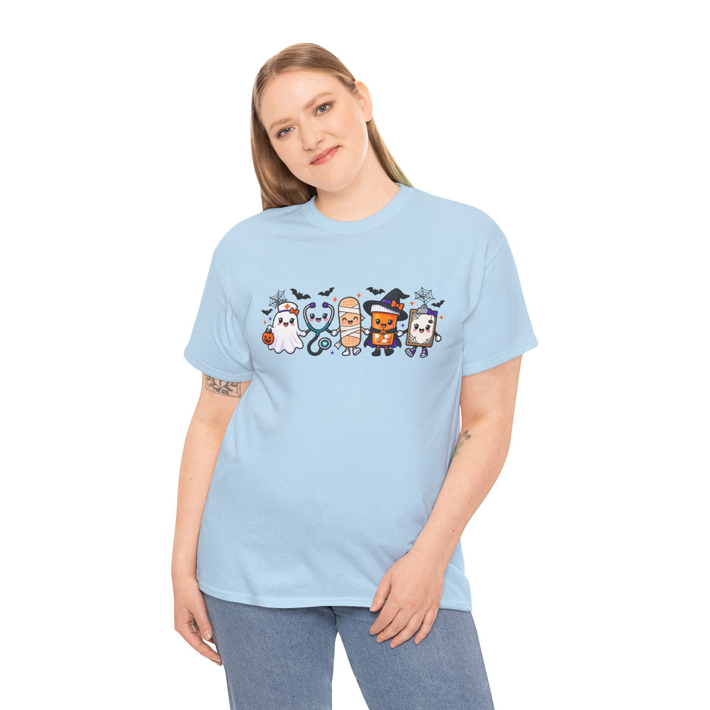 Halloween Candy Characters Tee — Cute Trick-or-Treat Ghosts & Candy Corn Shirt