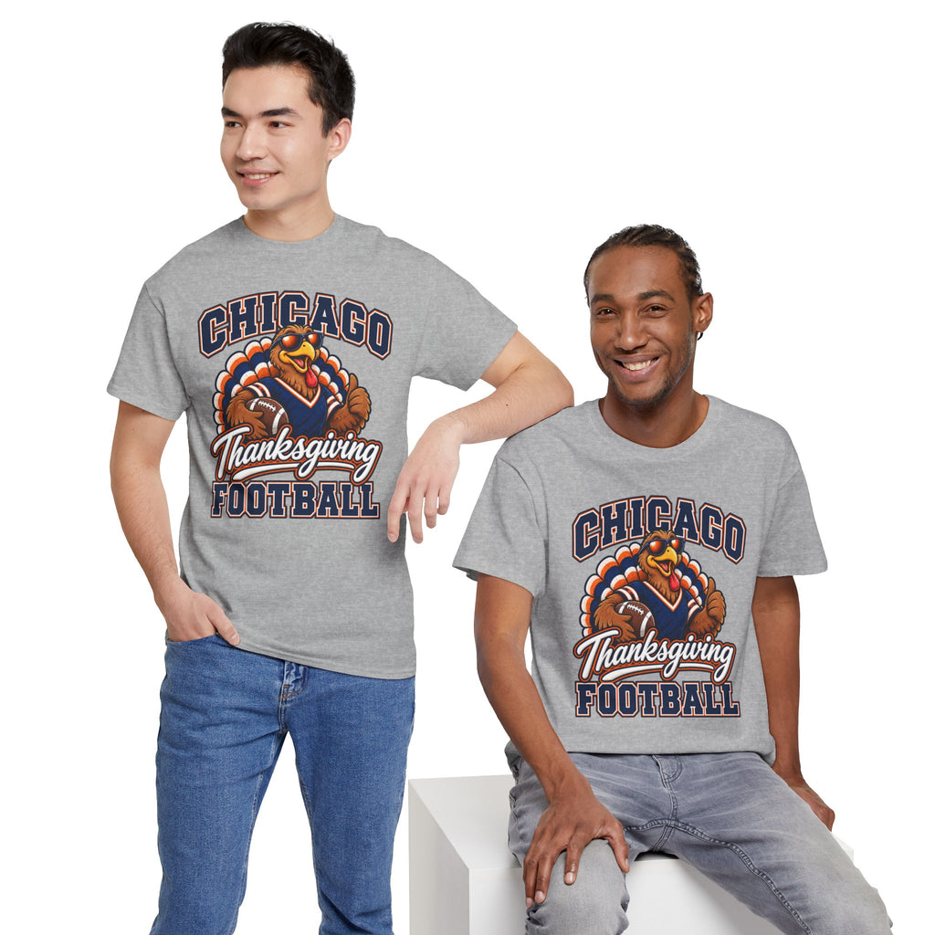 Chicago Thanksgiving Football T-Shirt — Turkey Mascot Game Day Tee