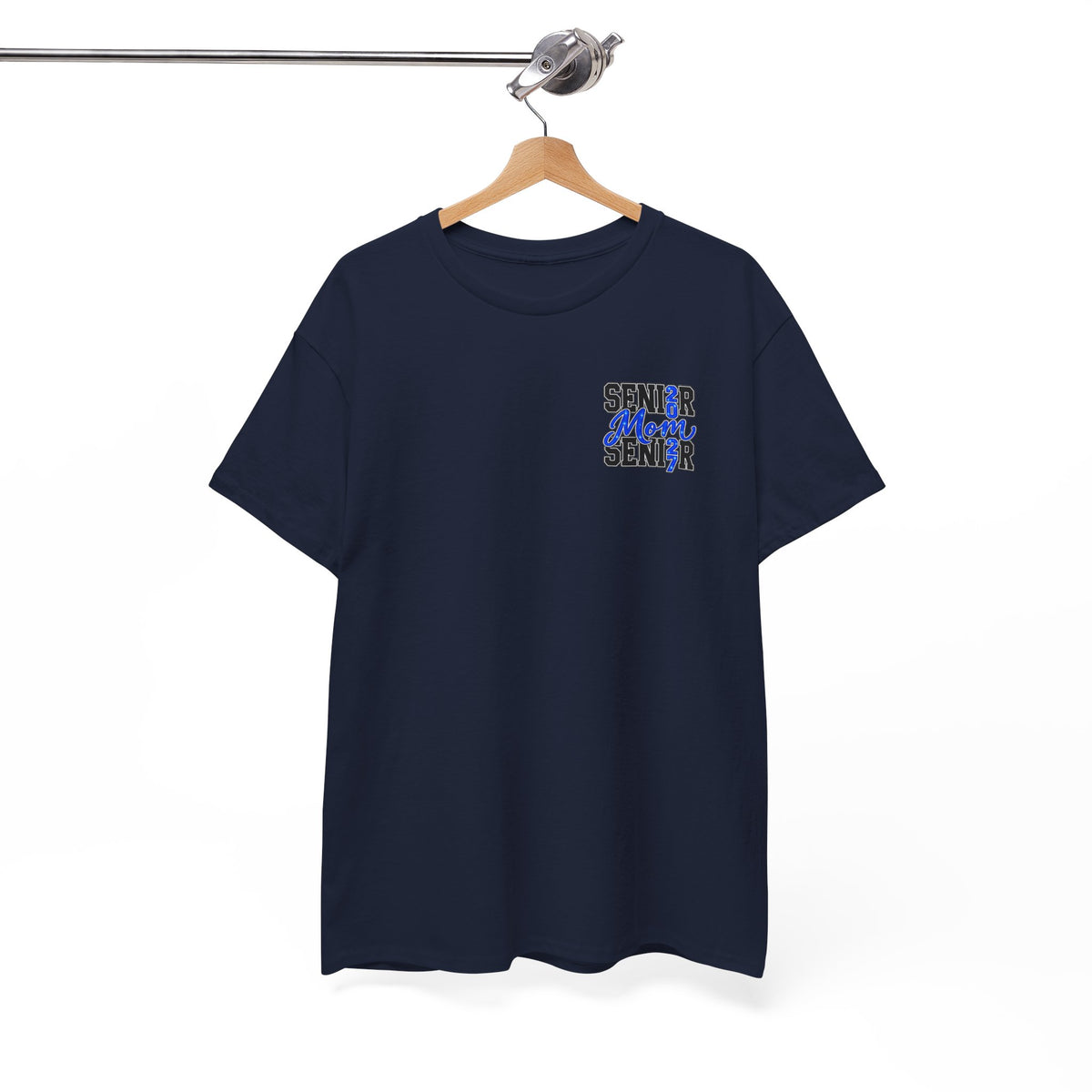 Senior Mom 2027 T-Shirt — Back Print Proud Senior Parent Tee