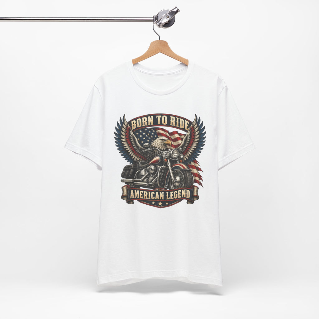 Born to Ride Eagle Motorcycle Tee — American Legend Patriotic T-Shirt