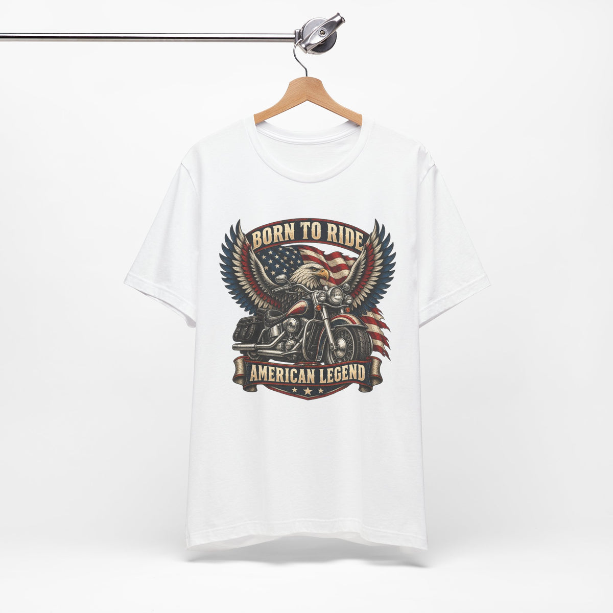 Born to Ride Eagle Motorcycle Tee — American Legend Patriotic T-Shirt