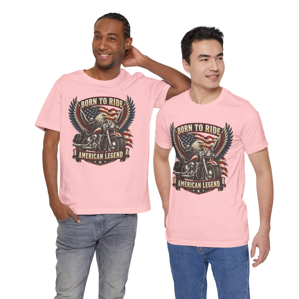 Born to Ride Eagle Motorcycle Tee — American Legend Patriotic T-Shirt