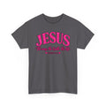 Christian T-Shirt — "JESUS The way, the truth, the life" (John 14:6) Pink Vintage Script