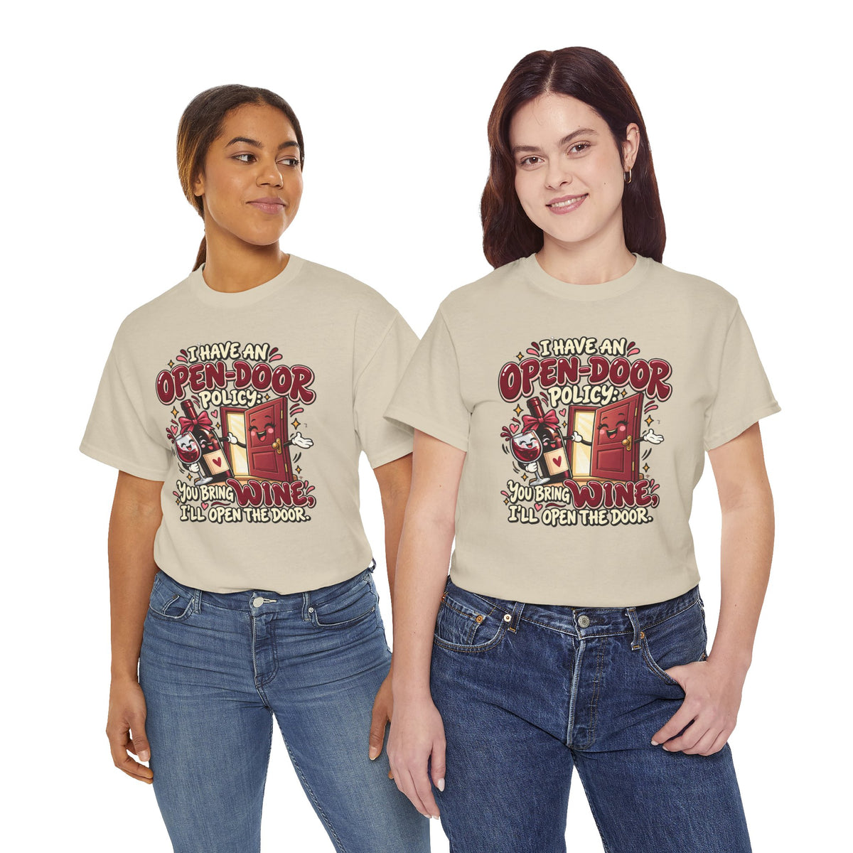 Open-Door Policy Wine Lover T-Shirt
