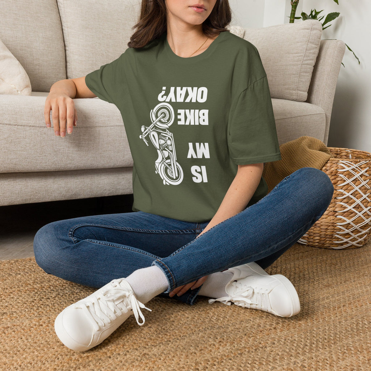 Motorcycle T‑Shirt — "Is My Bike Okay?" Bold Biker Tee