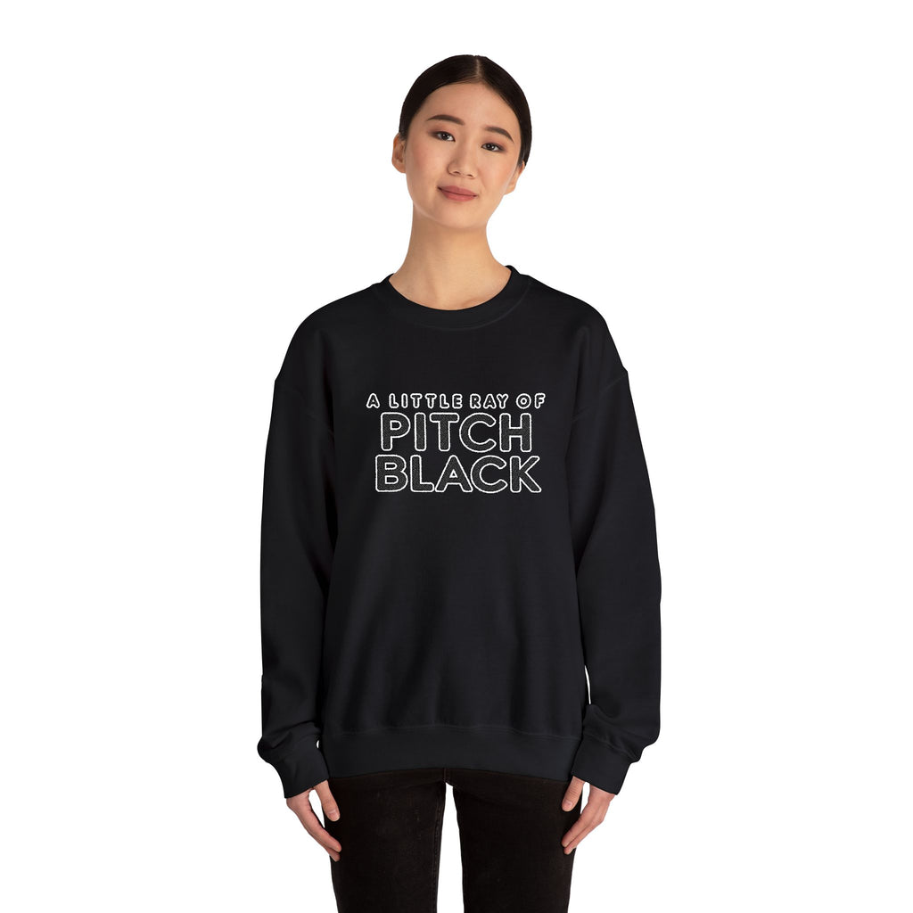Pitch Black Graphic Sweatshirt — 'A Little Bit of Pitch Black' Cozy Crewneck