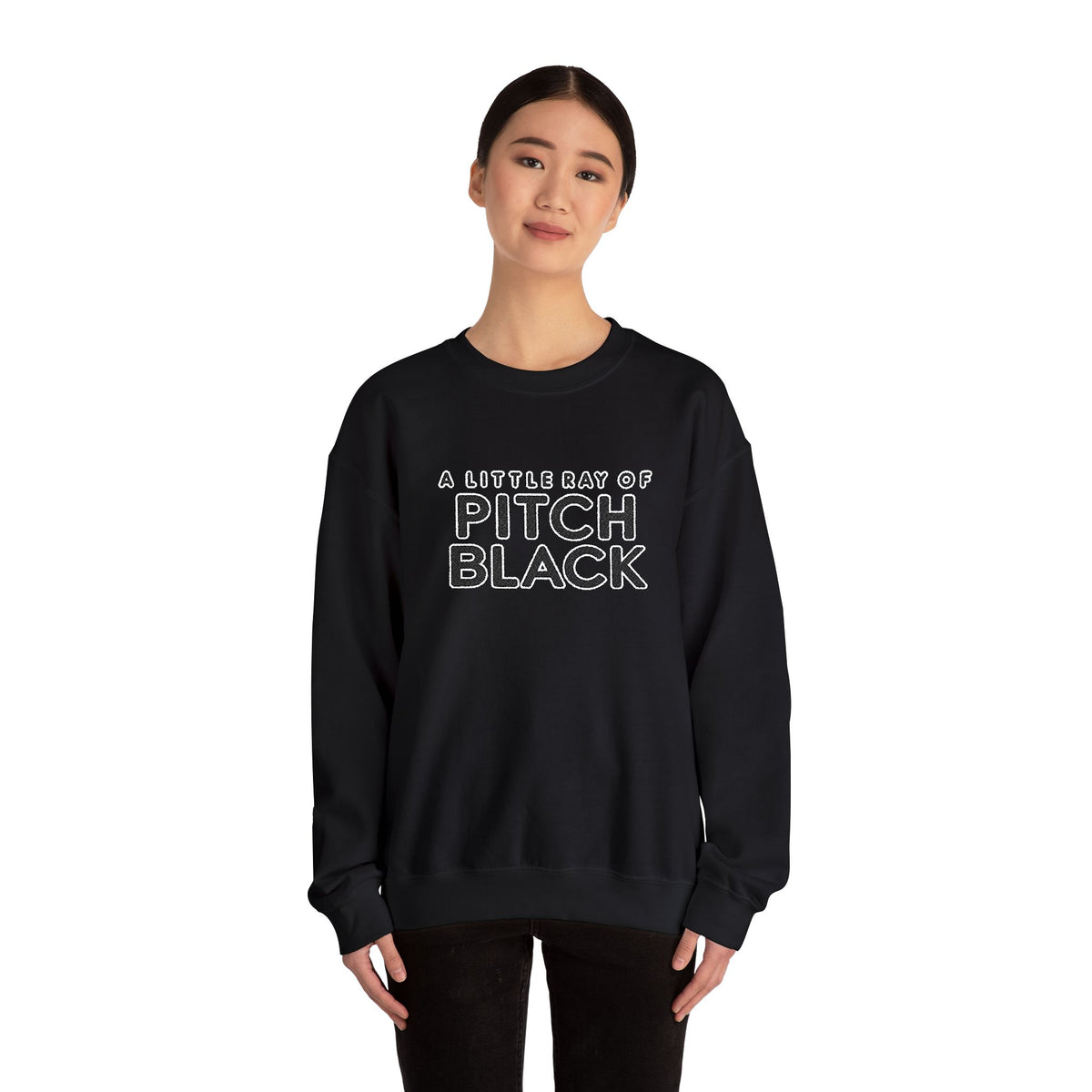 Pitch Black Graphic Sweatshirt — 'A Little Bit of Pitch Black' Cozy Crewneck