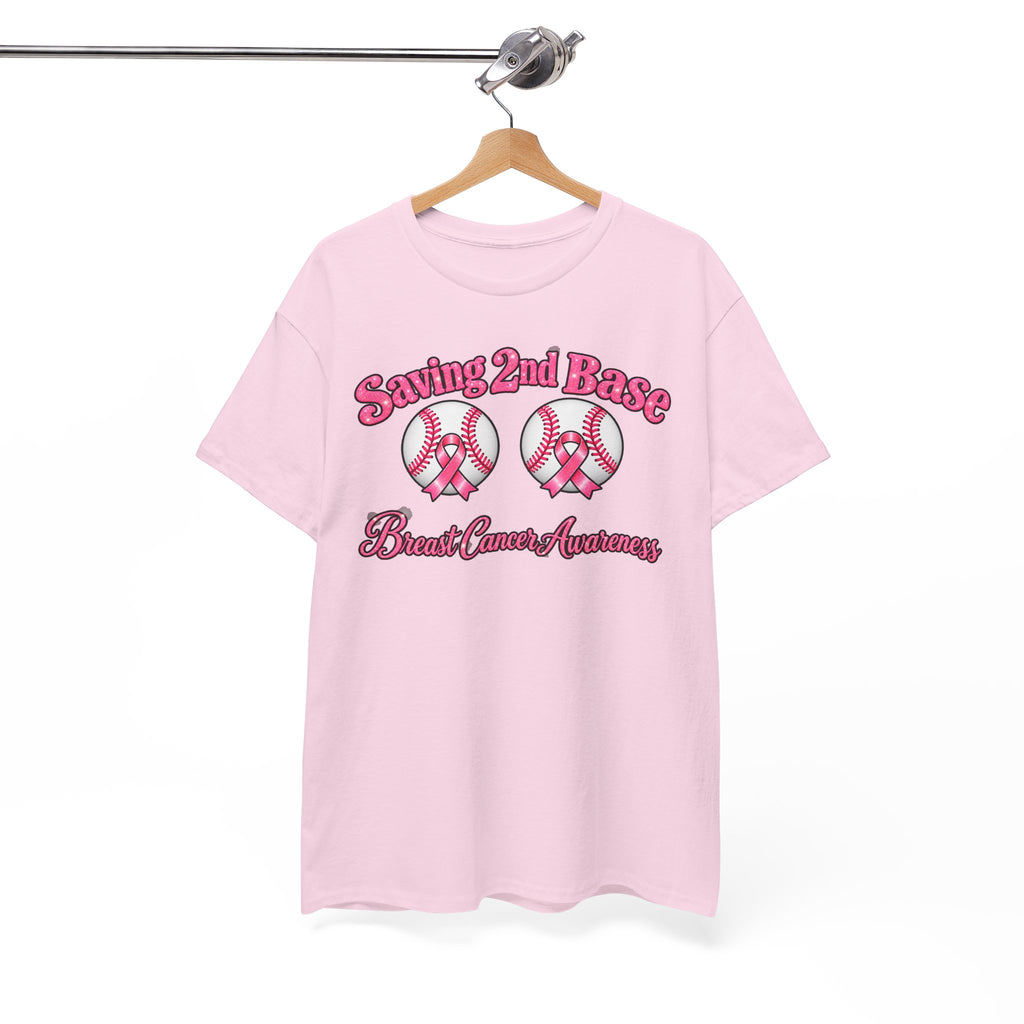 Saving 2nd Base Breast Cancer Awareness T-Shirt