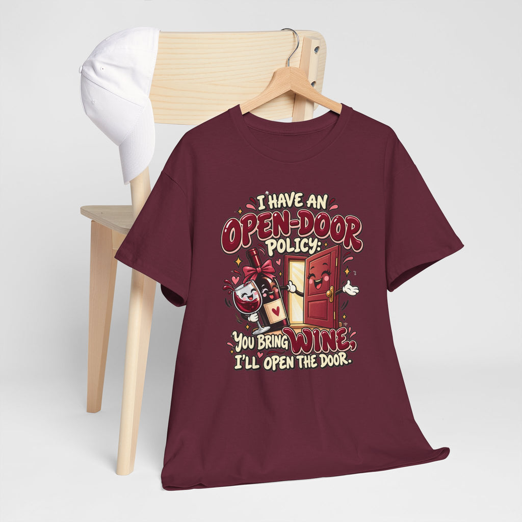 Open-Door Policy Wine Lover T-Shirt