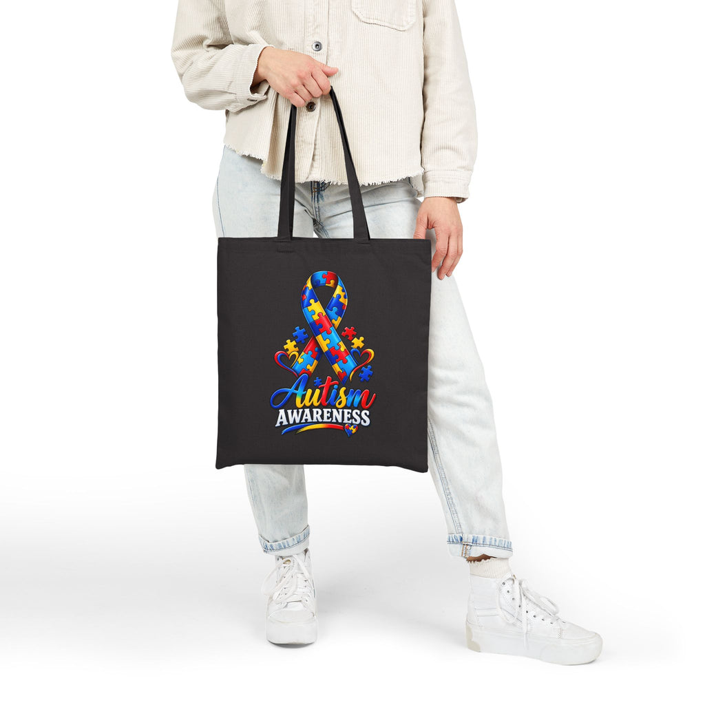 Eco Canvas Tote — Colorful Floral Buddha Design