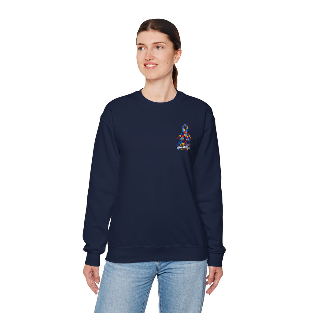 Autism Awareness Ribbon Crewneck Sweatshirt
