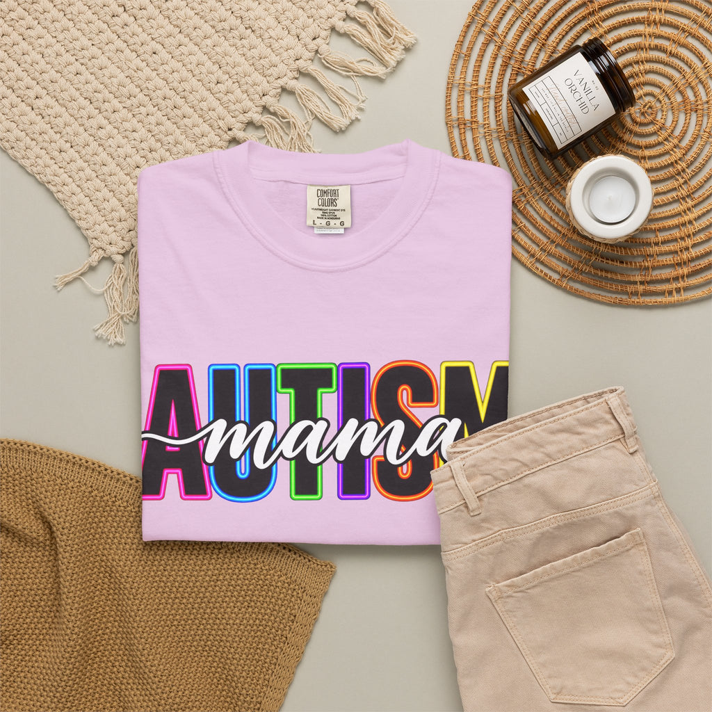 Autism Mama T-Shirt — Colorful Pride Support Tee for Moms