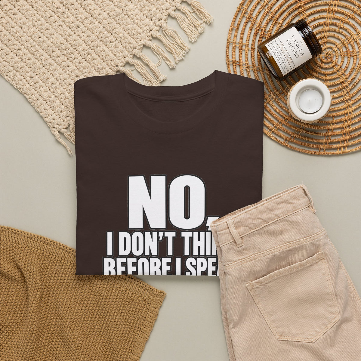 T‑Shirt — "No, I Don't Think Before I Speak That Would Ruin the Surprise" Funny Quote Tee