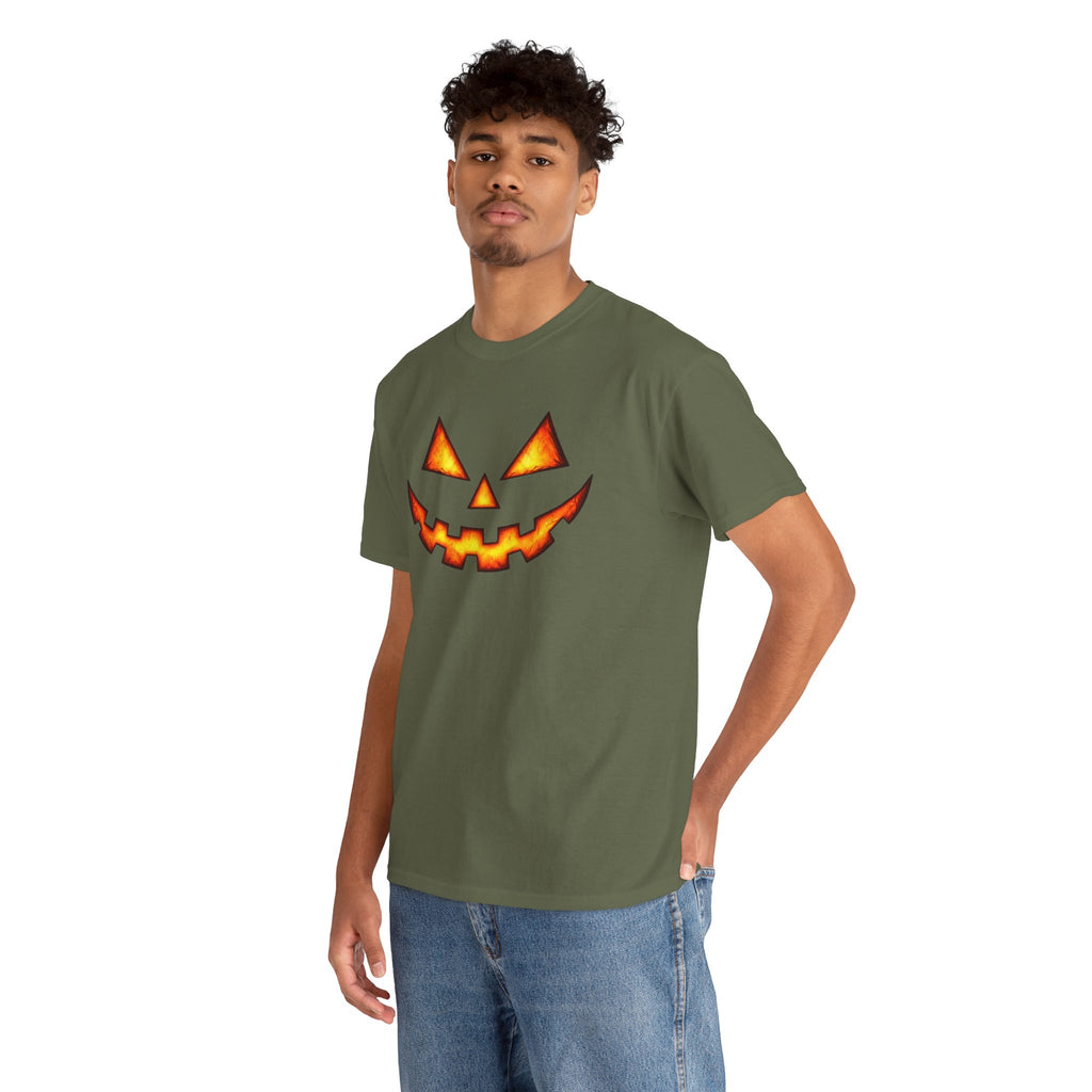 Jack-O'-Lantern Pumpkin Scary Face T-Shirt — Halloween Horror Costume Tee