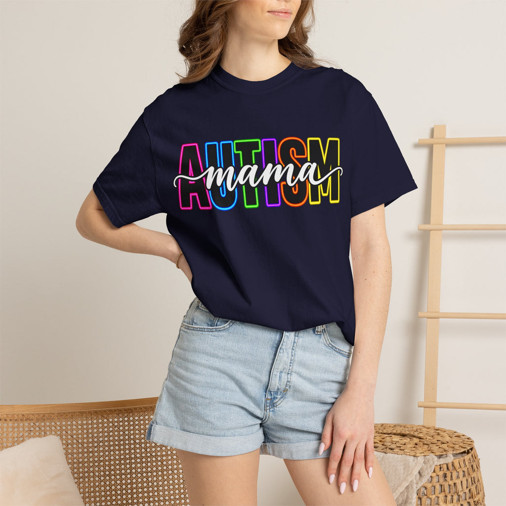 Autism Mama T-Shirt — Colorful Pride Support Tee for Moms