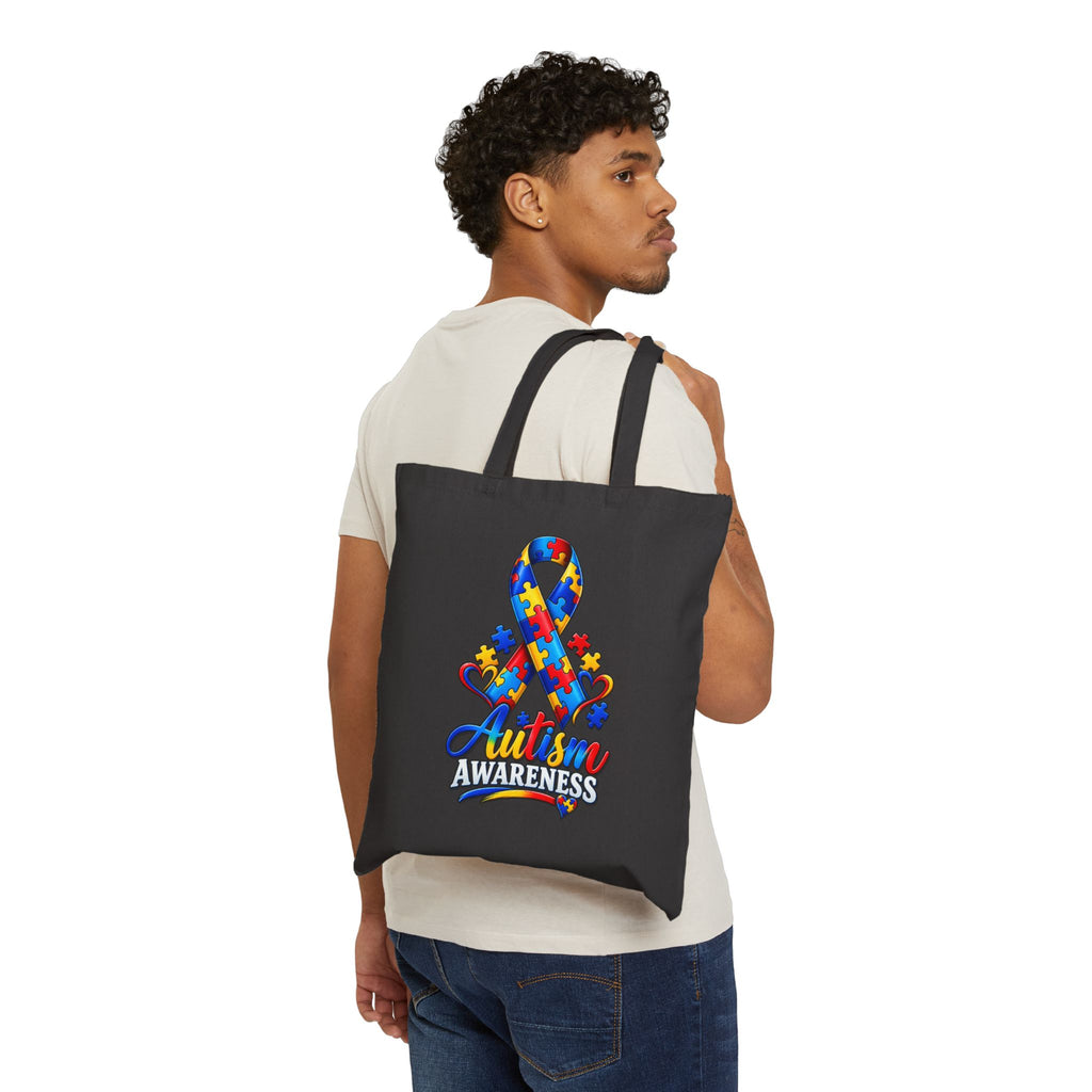 Eco Canvas Tote — Colorful Floral Buddha Design