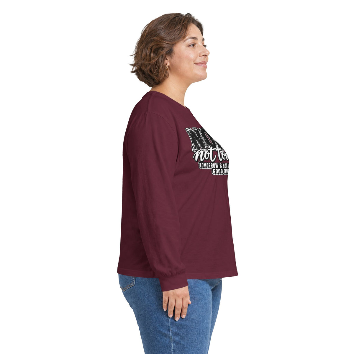 Nope Not Today Long Sleeve Tee — Funny Sarcastic Graphic Shirt