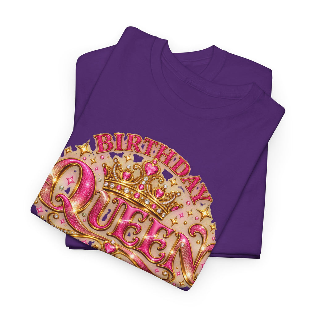 Birthday Queen Graphic T-Shirt | Pink & Gold Crown